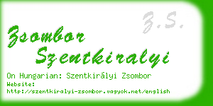 zsombor szentkiralyi business card